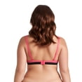 thumbnail image 4 of Curve Muse Women's Plus Size Add 1 and a half Cup Push Up Underwire Bras -2PK-Pink Print,Coral-38DD, 4 of 6