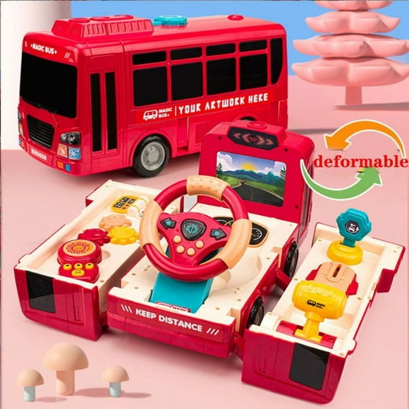 Children‘s toy car baby deformation bus school bus 3+ years old