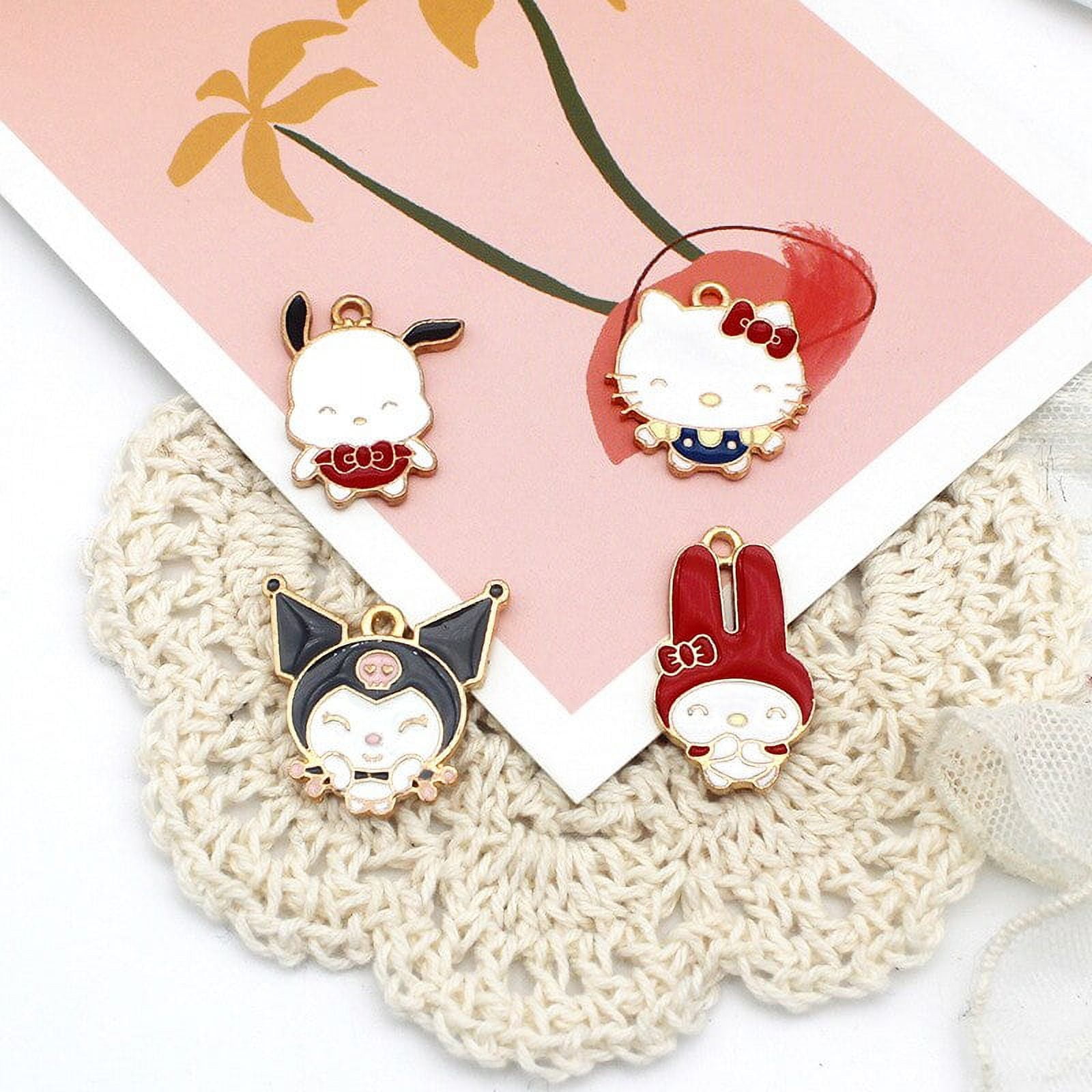 10PCS Sanrio Kuromi BAD BADTZ-MARU Hello Kitty DIY Jewelry