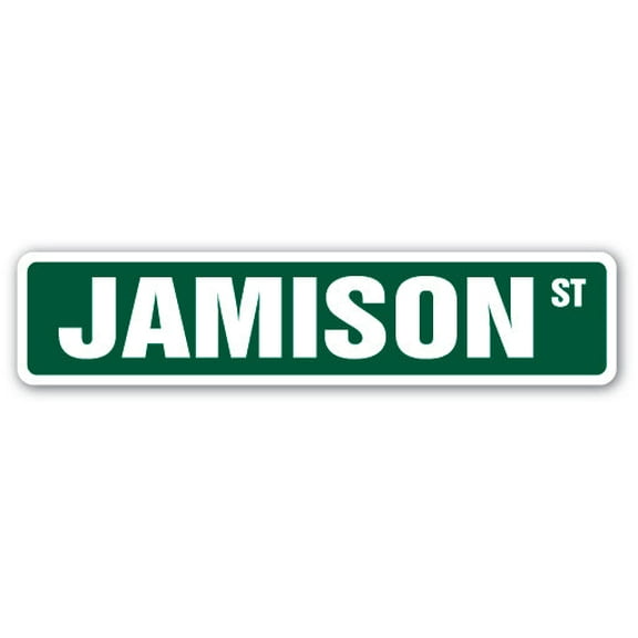 JAMISON Street Sign Childrens Name Room Sign | Indoor/Outdoor | 18" Wide