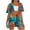 Green, variant on Enjoytime Outfits for Women Tropical Print Round Neck Short Sleeve Shirts with Shorts 2 Piece Set Hawaiian Vacation Beach Sets Resort Wear