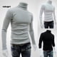 thumbnail image 2 of Camiseta De Punto Elástico De Manga Larga Para Hombres Jersey De Color Sólido Suave Para Otoño Inviernopangjing, 2 of 4