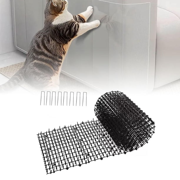 Alfombrilla antiexcrementos para gatos, 200 cm x 30 cm, con pinchos, protector de sofá para jardín, sofás, sillas, hogar, interior y exterior. sin bridas