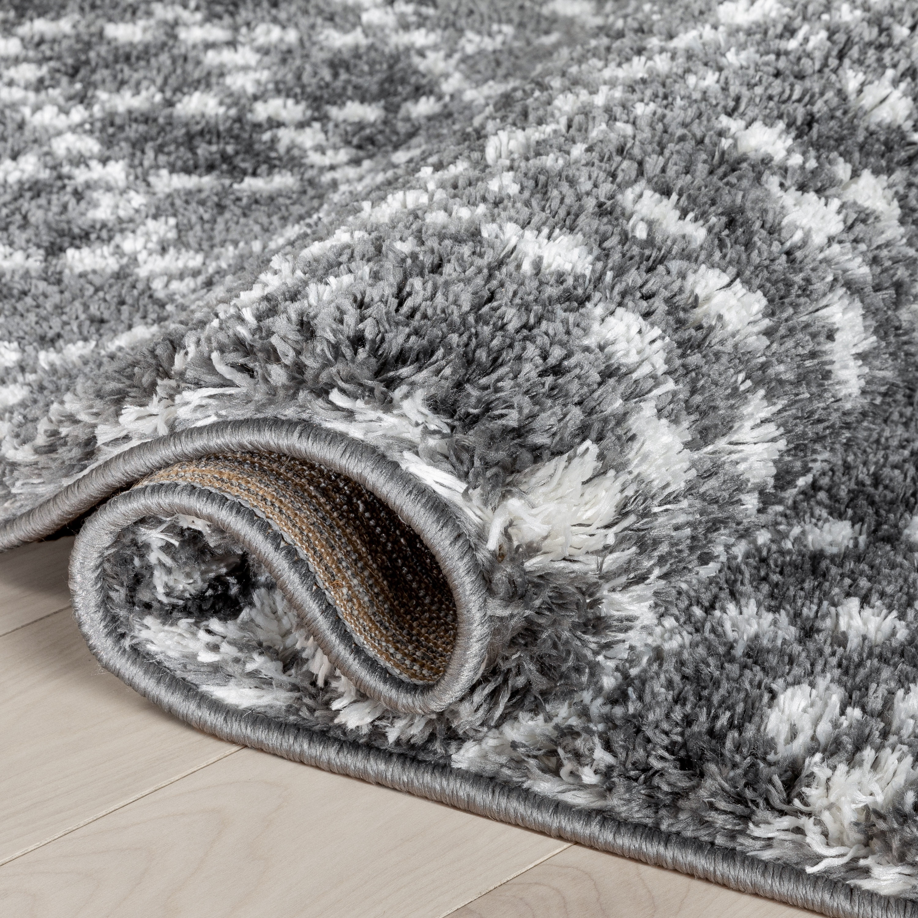 Well Woven Moroccan Area Rug, 9' x 7', Irresistibly thick Shag Pile, Easy to clean