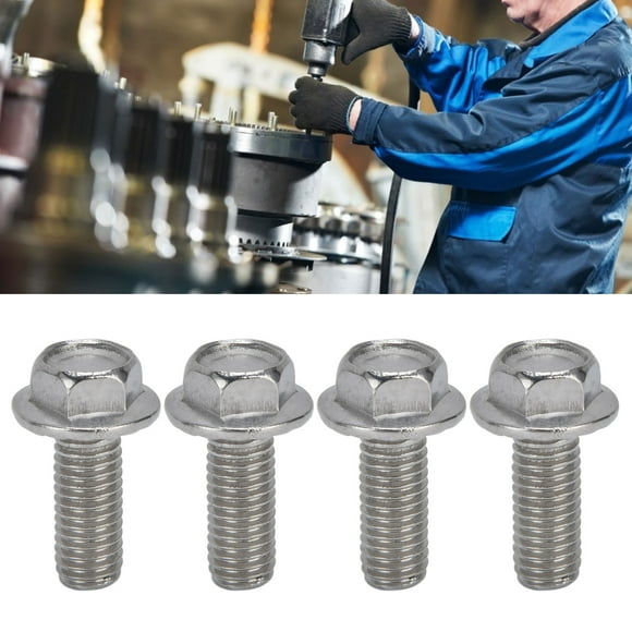 20Pcs M10x1.5 A2 70 Stainless Steel Flanged Hex Head Bolt Kit Standard Sizes High Strength with 10mm Thread Diameter for Fine Installation