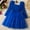 Blue, variant on Girls Birthday Party Dress Long Sleeve Star Glitters Tulle Gown Sequin Bowknot Princess Pageant Dress for 3-8 Years