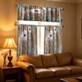 thumbnail image 3 of Iumwxz Nylon Semi Sheer Kitchen Curtains 3 Piece Set, Modern Solid Color Window Valance for Living Room Bedroom Dining Area, Light Filtering and Heat Insulating, 53.94x17.72in and 27.56x39.37in, 3 of 7