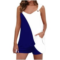 Timegard 2 Piece Sets for Women Summer Sleeveless Comfy Tank Top Shorts Gradient Color Casual Outfits