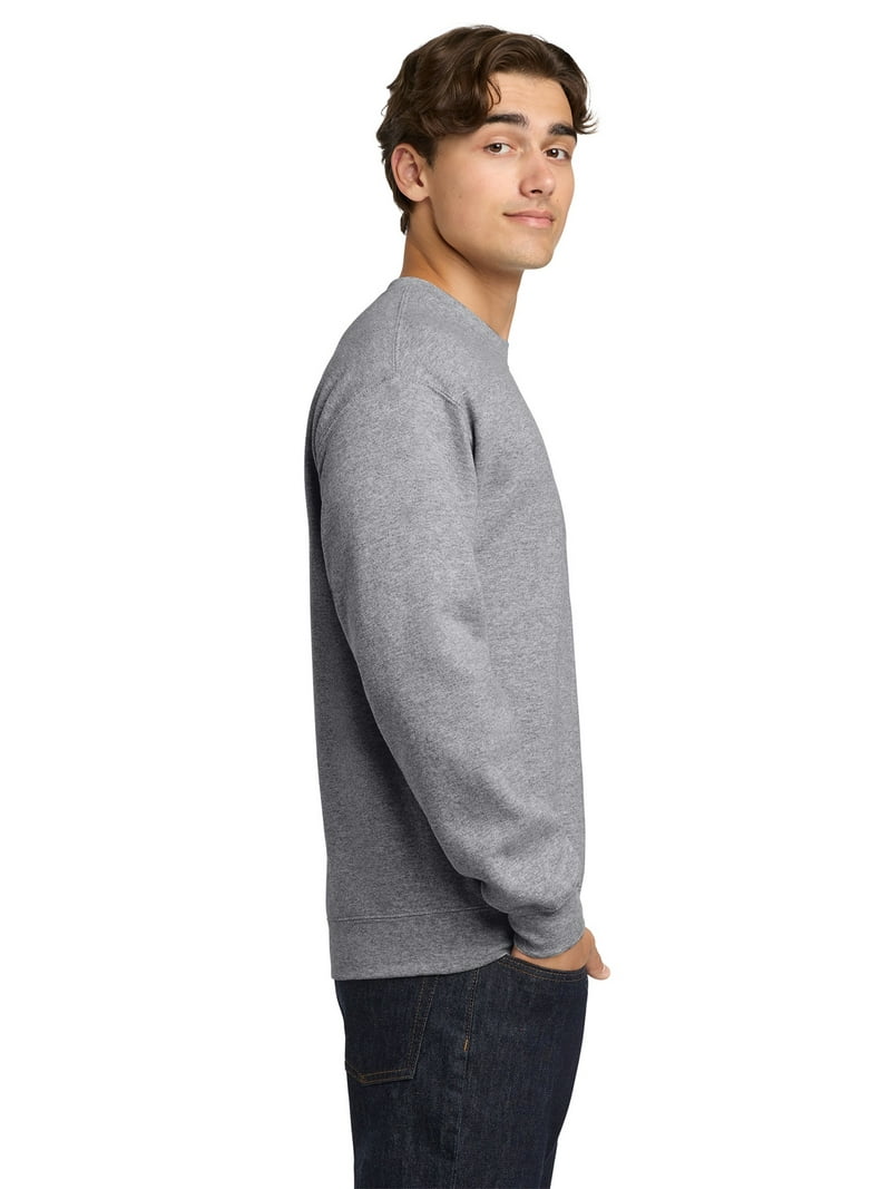 Gildan G180 Men's Heavy Blend Fleece Crewneck Sweatshirt - Ash Grey, XX-Large