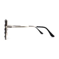 thumbnail image 3 of Leaf Rhinestone Rimless Rectangle Square Butterfly Sunglasses Gold Smoke, 3 of 4