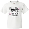 thumbnail image 3 of Inktastic Hello 1st Grade with Hearts and School Supplies Youth T-Shirt, 3 of 5