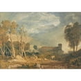 thumbnail image 2 of Joseph Mallord William Turner 14x11 Black Ornate Wood Framed Double Matted Museum Art Print Titled: Ingleborough from Chapel-Le-Dale (Between 1810 and 1815), 2 of 5