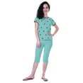 thumbnail image 5 of Moomaya Nightwear Set Watermelon Embroidered Capri T-shirt 2 Pcs Set Sleepwear, 5 of 7