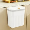 thumbnail image 5 of Hanging Trash Can under $5! Xqxayjr Hanging Trash Can with Pressure Ring, Large Capacity Kitchen Waste Bin, Under Sink Trash Can for Bathroom, Step-On Lid Household Bin, 5 of 6