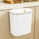 thumbnail image 5 of Papelera de cocina de plástico con anillo de presión | Papelera sin escalones que bloquea los olores | Cubo de basura pequeño para el hogar, baño, dormitorio, sala de estar, oficina, 5 of 6
