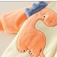 thumbnail image 4 of KPOPLK Unisex Baby Boy Girl 2/3 Pack Rompers Long Sleeve 2 Way Zipper One Piece Jumpsuits Clothes Sets(Orange,0-3 Months), 4 of 8