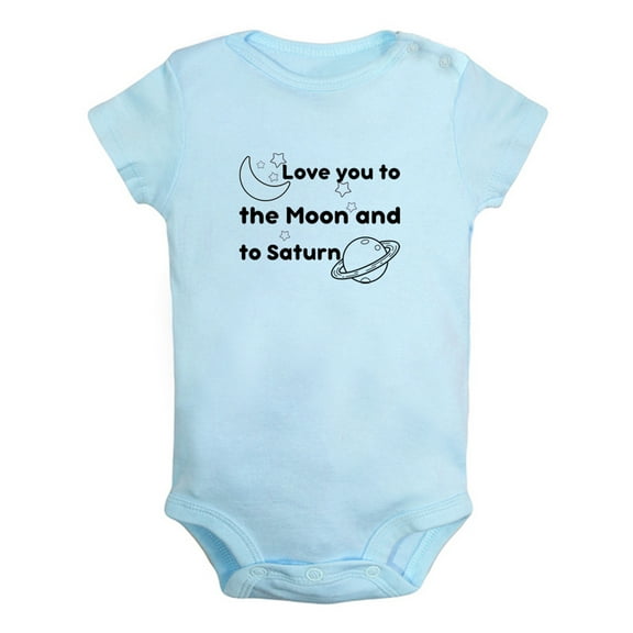 Baby Unisex Love You to the Moon and to Saturn Funny Rompers Newborn Bodysuits Infant Jumpsuits Clothes Graphic Outfits