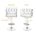 thumbnail image 6 of Furvclv Tufted Bar Stool Set Of 2, Upholstered Swivel Dinning Chairs With Backrest Footrest, Modern Velvet Armless Counter Height Barstools With Adjustable Height, 6 of 9