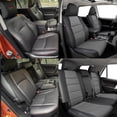 thumbnail image 4 of coverdream 4Runner Seat Covers Custom Fit for 2010-2024 Toyota 4Runner (7-Seater,3-Row) - Breathable Leather Auto Seat Covers(Full Set,Black/Gray), 4 of 9