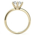 thumbnail image 3 of Solitaire Brilliance 2CT Round Brilliant Lab Grown Diamond Solitaire Engagement 6 Prong Ring 14K Yellow Gold, Ring Size 6.5, 3 of 5
