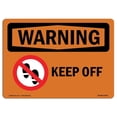 thumbnail image 1 of SignMission OS-WS-A-1218-L-12220 12 x 18 in. OSHA Warning Sign - Keep Off with Symbol, 1 of 1