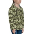 thumbnail image 3 of Pofeuu Green Snake Print Kids Pullover Hoodies Warm Thick Hooded Sweatshirt with Packet for Boys Girls-Small, 3 of 6