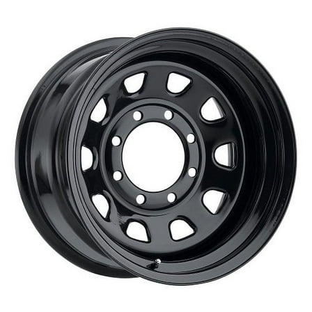 17x9 Vision HD 84H D-Window Black Steel Wheel 5x5 (-12mm) CAPS SEPARATE