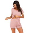 thumbnail image 2 of Ekouaer Printed Maternity Pajamas Pregnancy Pjs Breastfeeding Sleepwear Soft Nursing Shirts and Maternity Shorts, 2 of 6