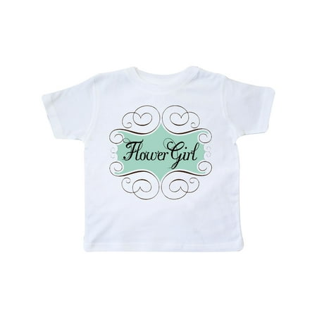 - Flower Girl Aqua Wedding Toddler T-Shirt