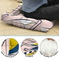 thumbnail image 5 of Tropical Sunset Palm Tree Floor Cushion - Oversized Boho Square Pillow for Adults, Thick PP Cotton Filling with Hawaiian Beach Landscape Print, 22x22 Inch, 5 of 7