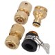 thumbnail image 1 of Conector rápido para manguera de agua de jardín, Conector de tetina de cobre con rosca, 4 Uds., 1 of 5