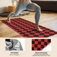thumbnail image 4 of Red Black Checkerboard Checkered Pattern Hot Yoga Mat Towel Non Slip for Hot Yoga - Quick-Drying Yoga Mat Cover with 4 Corner Pockets with Travel Bag - Hot Yoga Towel Non Slip 70"x26", 4 of 6