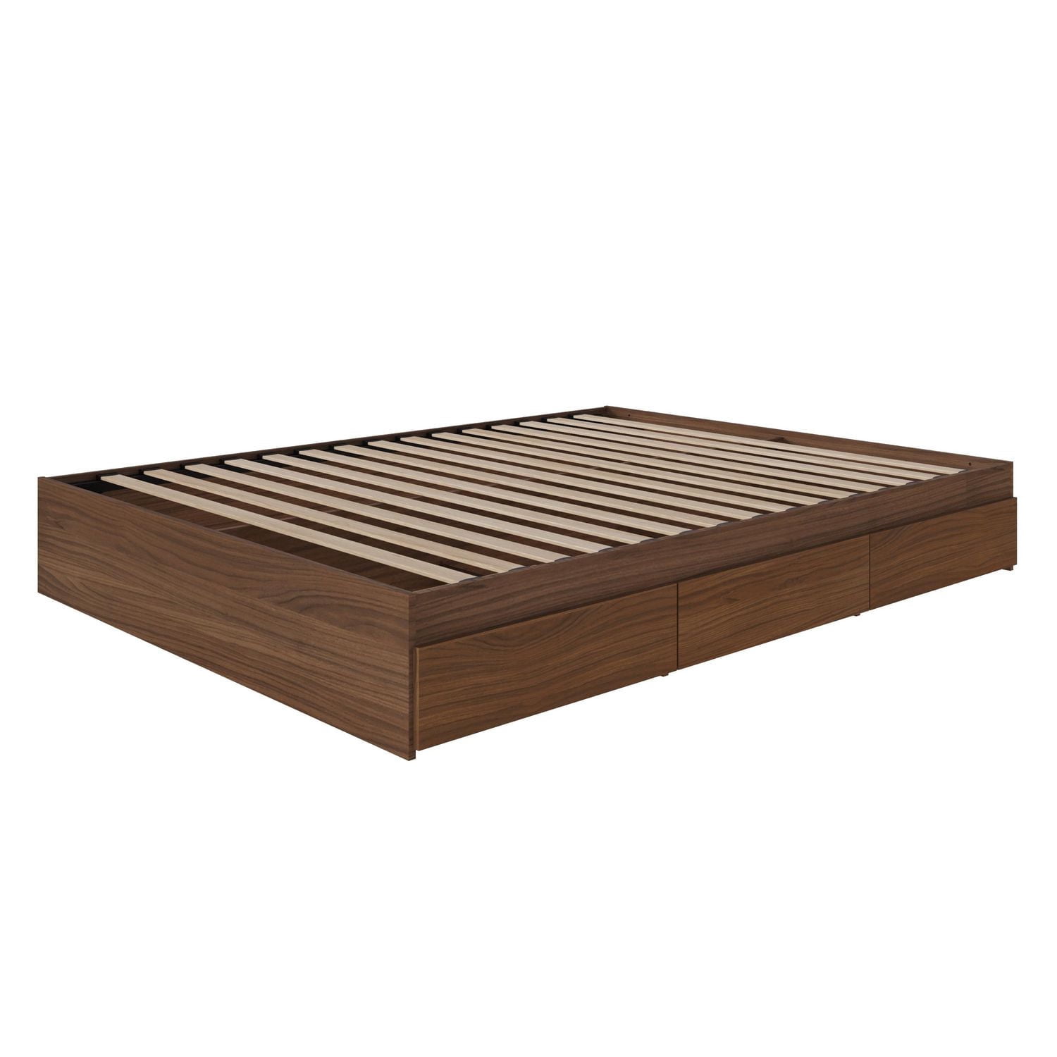 Nexera Alibi 3 Drawer Storage Bed, Walnut