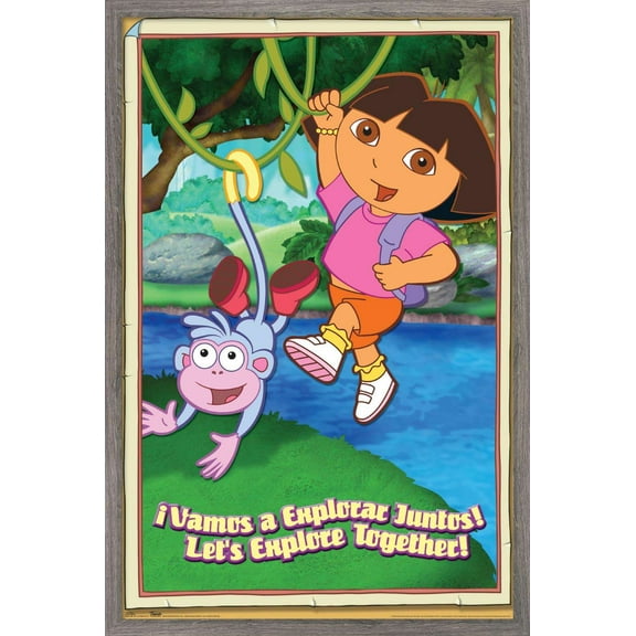 Nickelodeon Dora The Explorer - Vine Wall Poster, 14.725" x 22.375", Framed