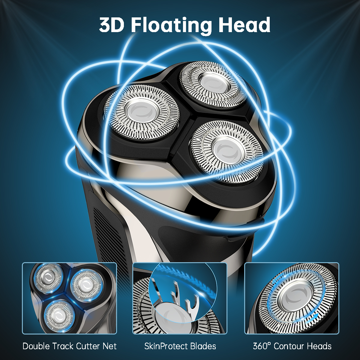 Cshidworld 4D Electric Shaver, IPX7 Waterproof Rotary photo 2