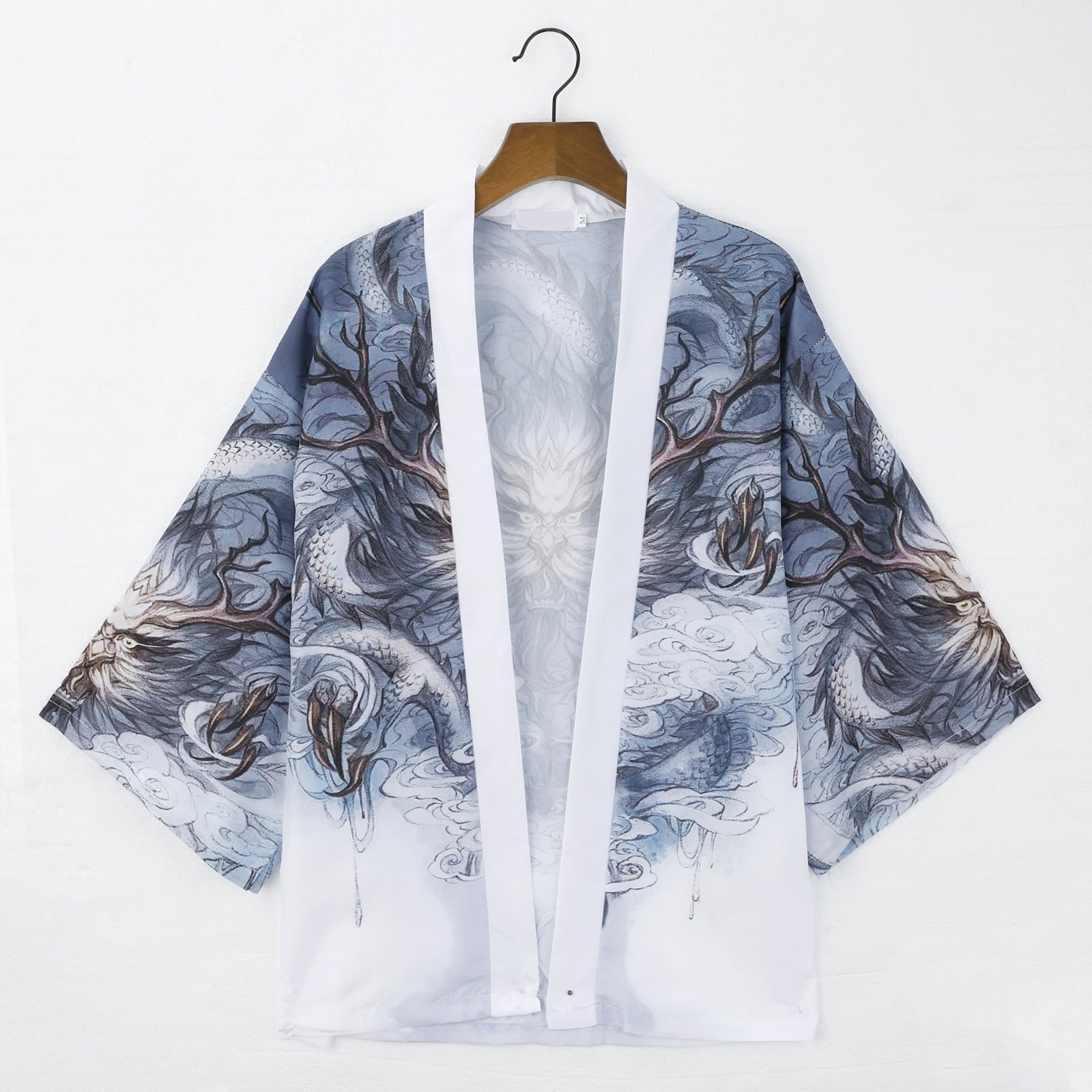 Generic Casual Men Flying Sleeve Kimono Cardigan Yukata Coat Shirt