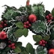 thumbnail image 4 of Senmasine 40cm DIY colgante para exteriores hojas artificiales bayas rojas piña rama de nieve decoración de corona de Navidad decorativa, 4 of 4