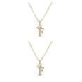 thumbnail image 3 of Sonducket Women Letter Necklace Neck Decoration Beautiful Pendants Gift Festival Alphabet Ladies Accessory Jewelry Pendant Fashion F 2Conjunto, 3 of 6