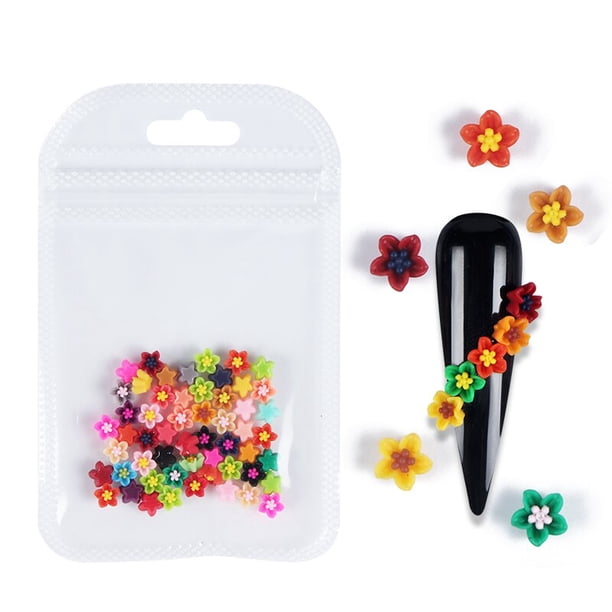 4,5g flor acrílica decoración de uñas tamaño mixto diamantes de imitación blancos plata gema herramienta de manicura accesorios para diseño de uñas DIY Tan Jianjun unisex