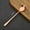 Round End, variant on Wollet 99.9% Pure Copper Spoon,Long Handle Soup Spoon, Serving Spoon, Thick Korean Round Spoon,Dinner Spoon