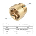 thumbnail image 3 of Brazo de extensión para cabezal de ducha Uxcell, 2 piezas, adaptador de rosca de cobre G macho a hembra, longitud del tubo de 20 mm, 3 of 5
