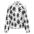thumbnail image 5 of Jackets for Women Winter Coat Jackets Flannel Stand Collar Jacket(Weed Pattern,Size:S-4XL), 5 of 7