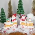 thumbnail image 2 of Set of 2 Santa and Snowman on Gingerbread Trains Christmas Figures - 6.75", 2 of 7