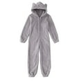 thumbnail image 4 of Women's Fleece Onesie Pajamas One Piece Winter Warm Cozy Plush Hooded Zipper Jumpsuit Pajama Sleepwear Plus Size, 4 of 6
