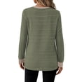 thumbnail image 6 of WIHOLL Long Sleeve Shirts for Women Fall Sweaters Fashion Color Block Crew Neck Pullover Tops 2026 Winter Lightweight Women's Sweaters, 6 of 11