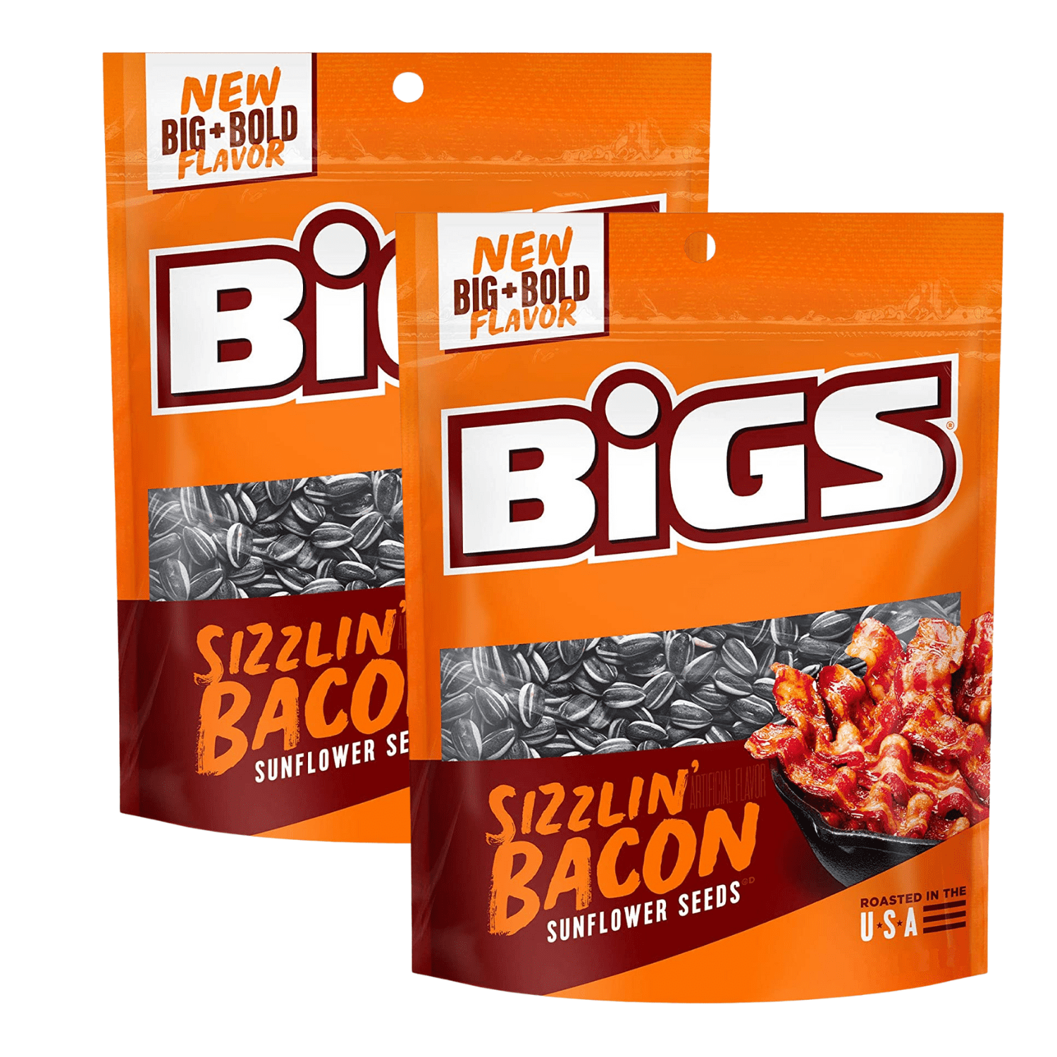 Fire Flavored Case Of Bigs Sizzlin Bacon Sunflower Seeds (24 X 140g ...