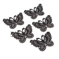 thumbnail image 1 of 5 piezas mariposa coser en apliques insignia do brillante busto Negro Sunnimix parches de encaje, 1 of 6