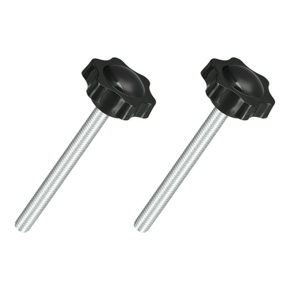 Uxcell 2Pack M8 x 80mm Star Knobs Plastic Hex Shaped Hand Clamping Knob Screw