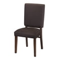 thumbnail image 4 of JERFIT Modern Dining Chairs Set of 2, Brown Fabric Upholstered Side Chairs with Walnut Finish Wood Frame for Kitchen and Dining Room, 4 of 6