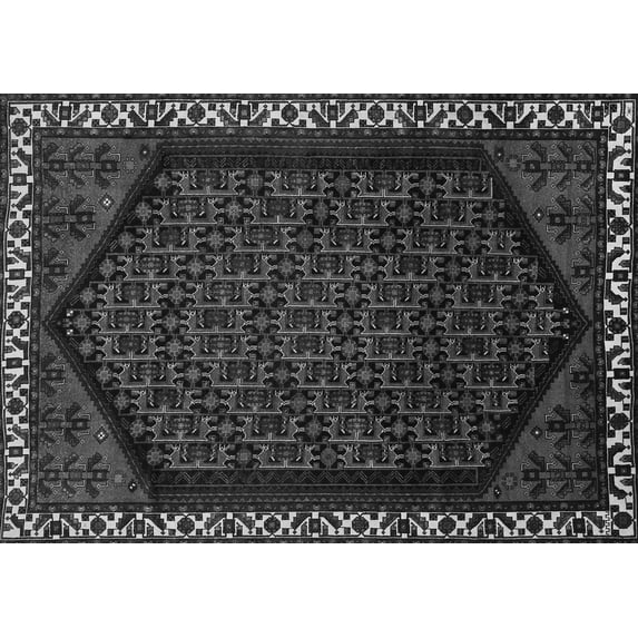 Ahgly Company Indoor Rectangle Persian Gray Traditional Area Rugs, 2' x 3'